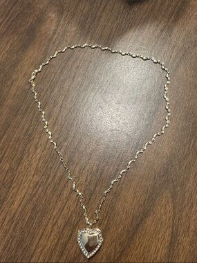 SERAFINA from Anthropologie -gold heart locket necklace  beautiful